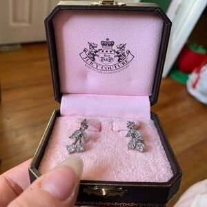 Juicy Couture Silver Cherry Drop Earrings